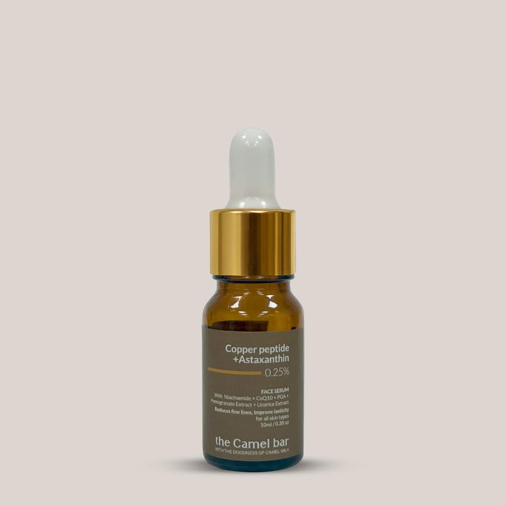Camel Milk Anti-Ageing Glow Serum with  Copper Peptides 5% + Astaxanthin 0.25%