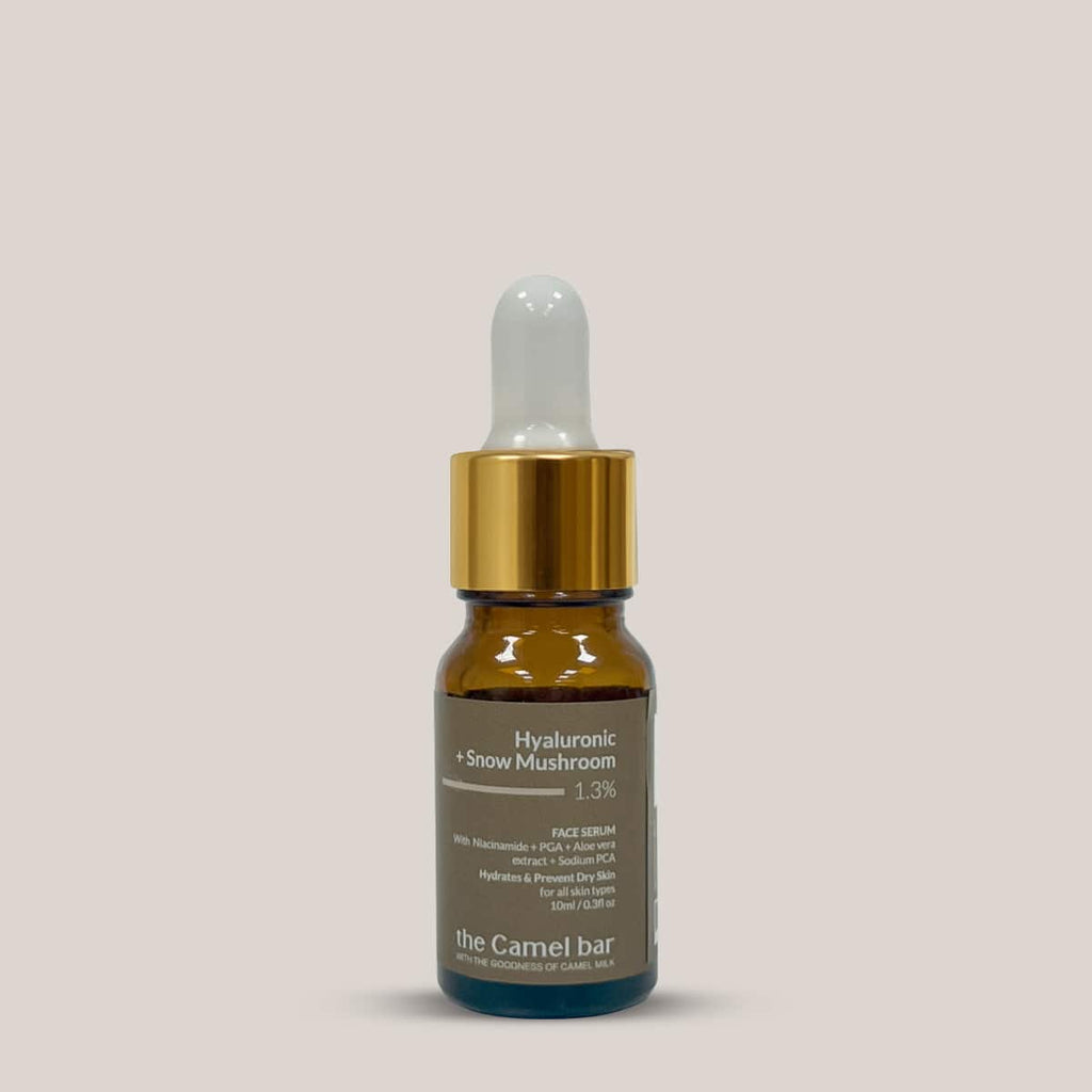 Camel Milk Hydrating Serum For Dry Skin with Hyaluronic Acid + Snow Mushroom 1.3%