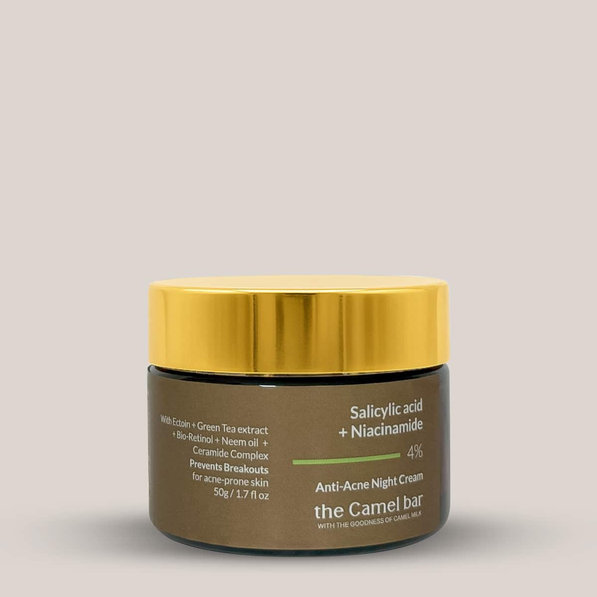 Camel Milk Anti-Acne Night Cream with Salicyclic acid + Niacinamide 4%