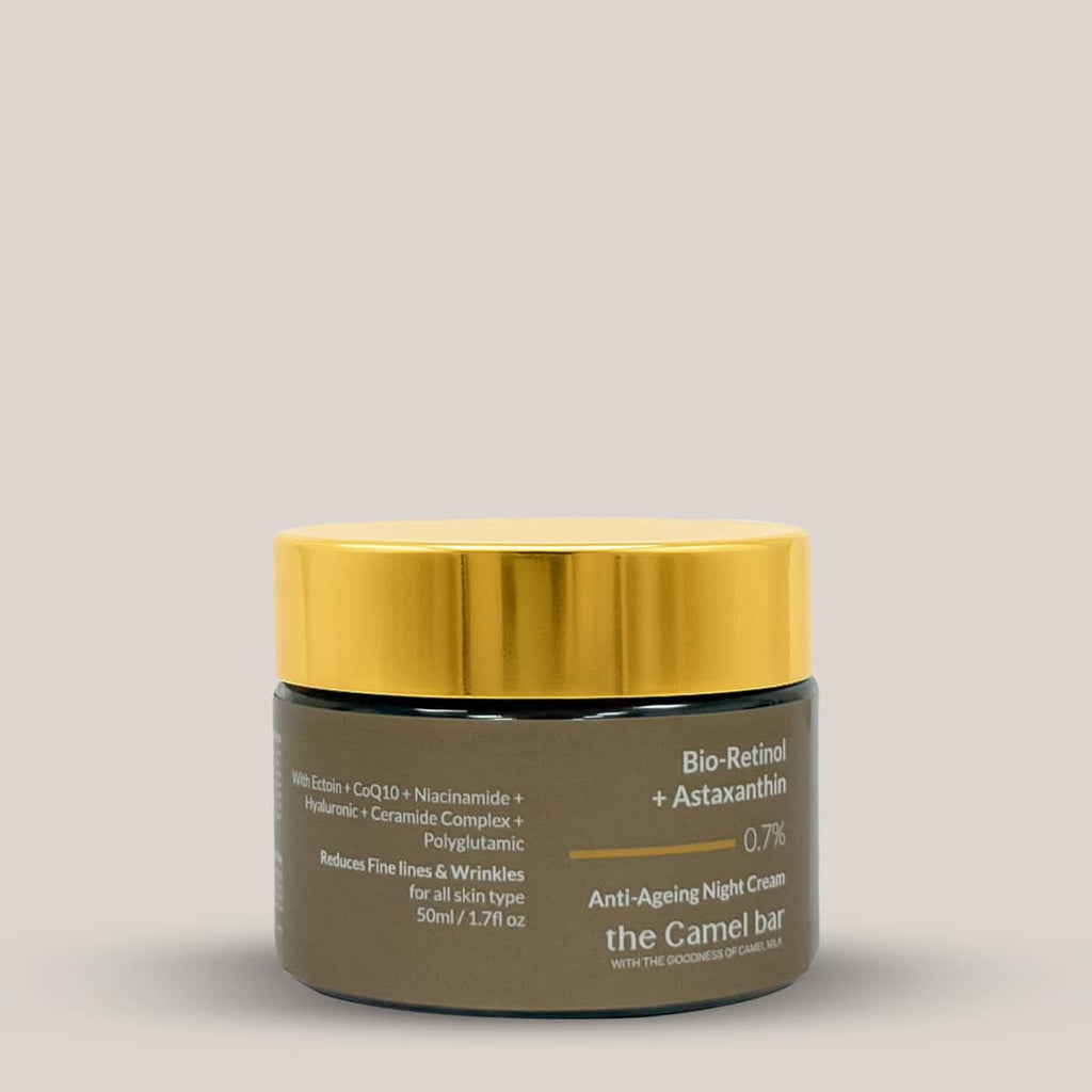 Camel Milk Anti Ageing  Glow Night Cream with Bio-Retinol &amp; Astaxanthin 0.7%