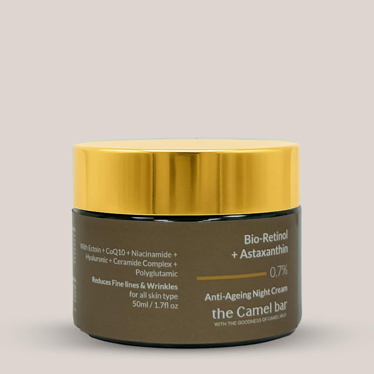 Camel Milk Anti Ageing  Glow Night Cream with Bio-Retinol &amp; Astaxanthin 0.7%