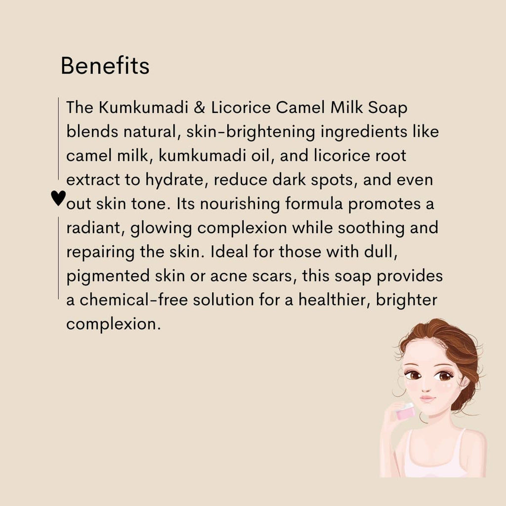 Skin Brightening Soap - Kumkumathi, Licorice & Camel Milk