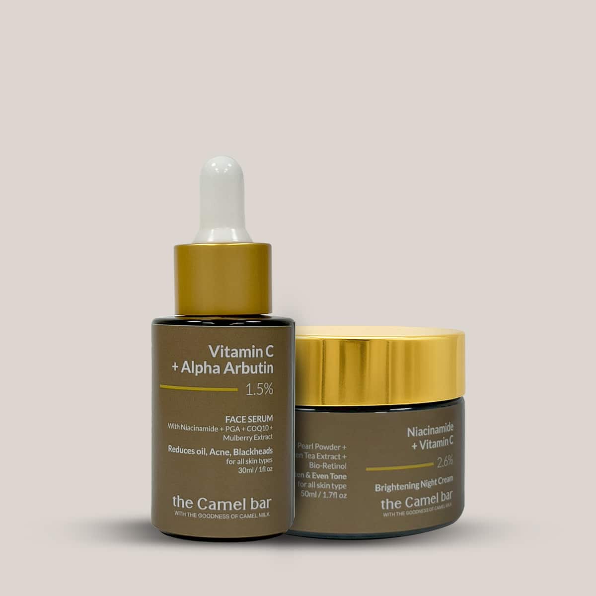 Camel Milk Brightening Kit (Serum + Night Cream)