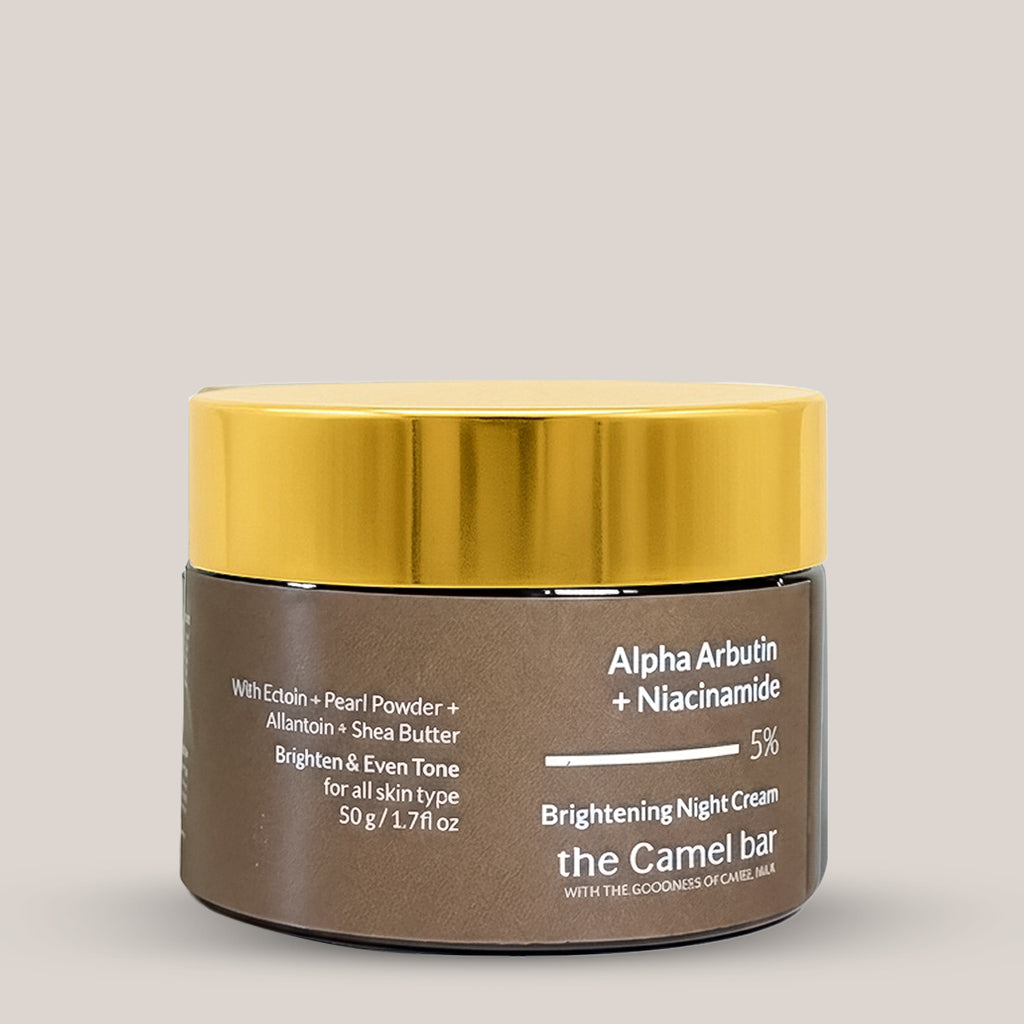 Camel Milk Skin Brightening Night Cream with Alpha Arbutin + Niacinamide 5%